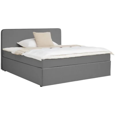 P & B Boxspringbett BOXSPRINGBETT 160 in Grau, Liegefläche 160x200 cm – Bonellfederkern